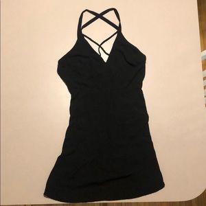 Black spaghetti strap dress
